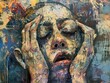 © Infinity - Abstract Portrait of Emotional Distress: A Canvas of Inner Turmoil