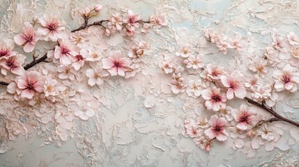 Poster - Tranquil Floral Display Featuring Cherry Blossoms