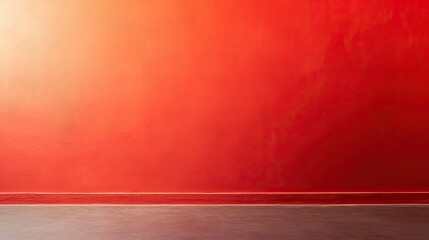 Poster - Vibrant Red Wall Background for Creative Projects