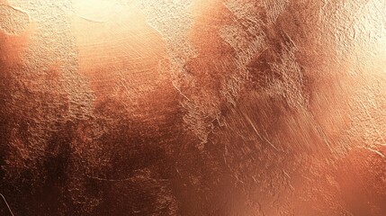 Poster - Brushed copper metallic texture with an abstract retro style background