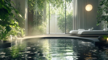 Wall Mural - Tranquil spa experience showcased in a modern poster.