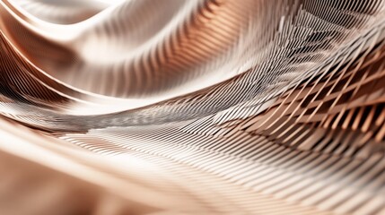 Poster - A gold and silver wave pattern with a lot of detail