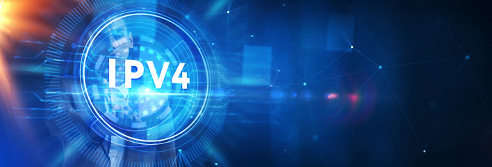 Business, Technology, Internet and network concept. IPV4 abbreviation. Modern technology concept.