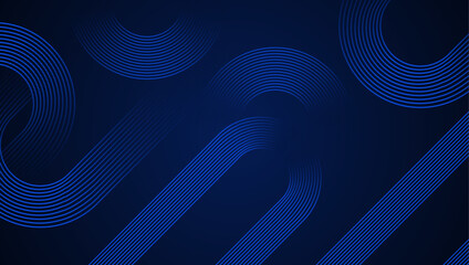 Wall Mural - Abstract Geometric Blue Background with Lines