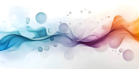 Poster - abstract colorful waves: a mesmerizing blend of teal, purple, and orange waves flow seamlessly acros