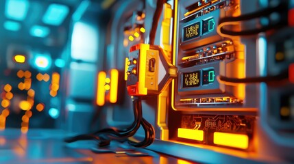 Fototapete - Innovative power management solutions for efficient server room operations