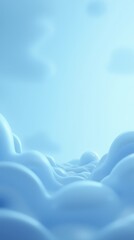 Leinwandbilder - Soft, fluffy clouds in a serene blue sky, creating a dreamy and tranquil atmosphere
