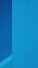 Poster - Minimalistic blue abstract with geometric shapes and clean lines