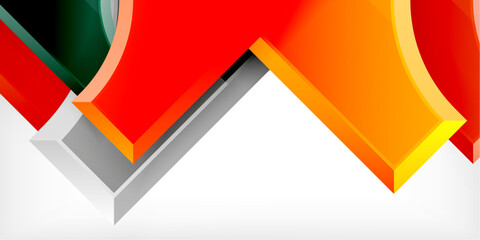 Aufkleber - Square, arrow shapes with round elements Vector Illustration For Wallpaper, Banner, Background, Card, Book Illustration, landing page