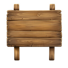 Leinwandbilder - Wooden signboard isolated transparent background