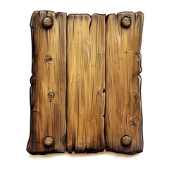Leinwandbilder - Wooden signboard isolated transparent background