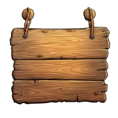 Aufkleber - Wooden signboard isolated transparent background