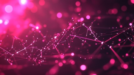 Poster - A pink background with a lot of dots and lines