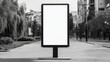 © AbstractAI - Large vertical blank advertising billboard or lightbox display providing ample copy space for messages or media content ideal for advertising and marketing purposes
