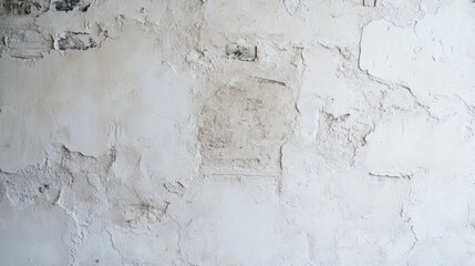 Poster - Textured white concrete wall featuring a plaster finish