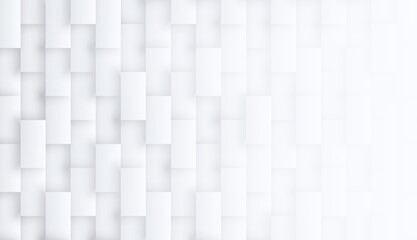 Random shifted white cube boxes block background wallpaper banner with copy space 