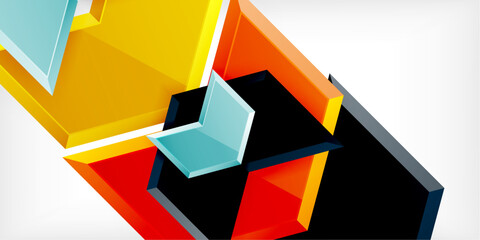 Poster - Technology dynamic arrow geometric background. Vector Illustration For Wallpaper, Banner, Background, Card, Book Illustration, landing page