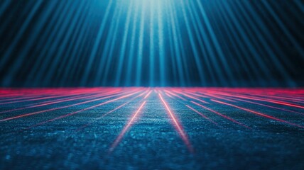 Poster - Futuristic Digital Growth Board with Light Rays