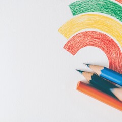 Poster - Digital Strategy Planning with Business Charts and Color Pencils