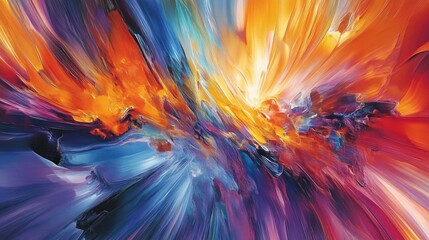 Poster - Vibrant Abstract Burst of Colorful Energy
