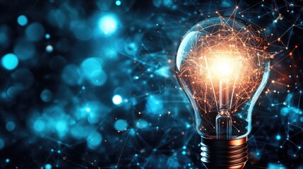 Poster - Illuminating Ideas with a Creative Light Bulb Design