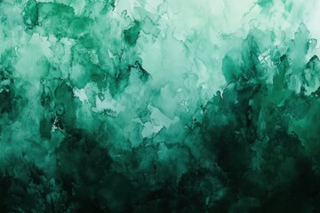 Poster - Emerald toned watercolor. Vibrant green tint. Imaginative background providing plenty of space for creative exploration