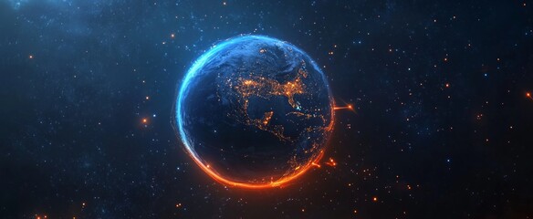 Wall Mural - Earth Glowing in Space