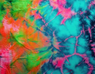 red and green design color tie dye fabric texture background