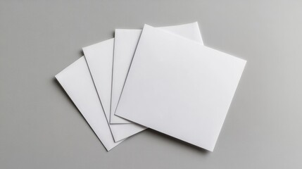 Poster - Blank white postcard flyer set against a gray backdrop