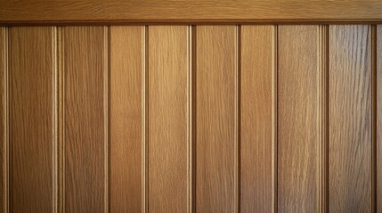Poster - A close up view of oak paneling featuring a warm honey toned finish The natural grain and subtle matte texture create an elegant and classic appearance