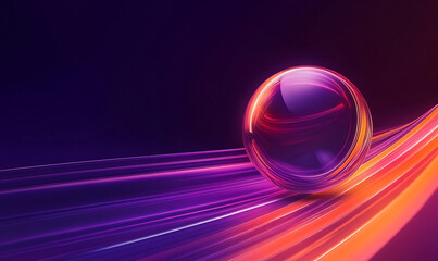 Wall Mural - abstract background with glowing lines-generative ai