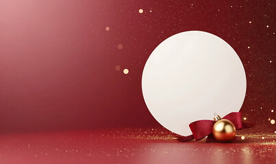 Wall Mural - red christmas background-generative ai