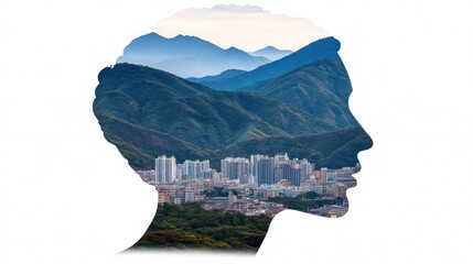 Poster - The intersection of nature and humanity exploring the connection between landscapes and identity
