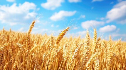 Aufkleber - Gold Wheat Field And Blue Sky