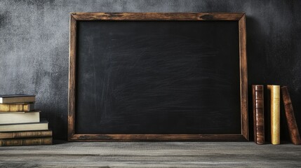 Poster - Empty blackboard display Mockup idea for showcasing a product or presentation