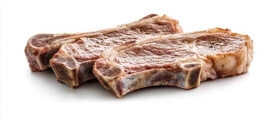 Poster - Pork Chop Meat Isolated On White Background