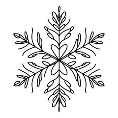 Wall Mural - abstract snowflake. intricate unique snowflake design, perfect for winter and holiday projects