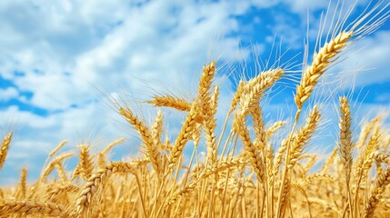 Aufkleber - Gold Wheat Field And Blue Sky