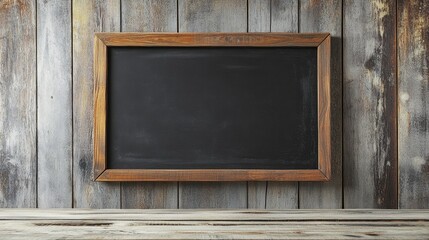 Poster - Empty blackboard display Mockup idea for showcasing a product or presentation