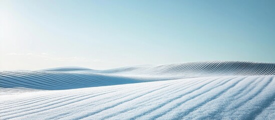 Poster - Winter Snow Minimalistic Landscape Horizon Field Lines