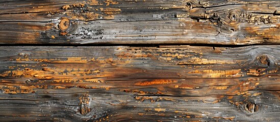 Poster - Ruined Natural Wooden Background