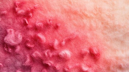 Poster - Pink and coral colored felt background featuring a textured fiber design