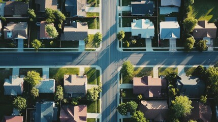 Poster - The houses are all different sizes and styles