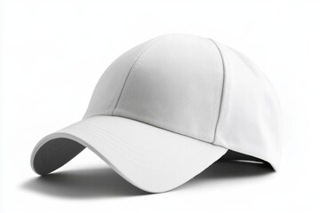 White baseball cap isolated on a white background