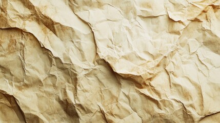 Poster - Crumpled paper texture background Distressed vintage craft paper appearance