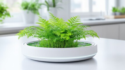 Poster - Modern indoor plant design aesthetic greenery in minimalist decor for a fresh living space