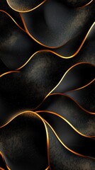 Poster - A black and gold design with a lot of gold