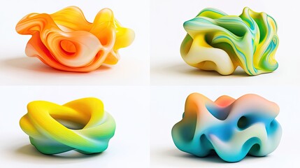 Poster - Colorful Gradient Metaball Blobs in Artistic Design Generative AI
