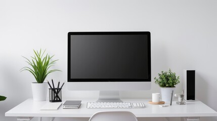 Poster - A clutter-free workspace with minimalist aesthetics and streamlined layout
