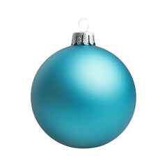 a vibrant blue ornament with a matte finish isolated on white background, decoration for christmas t
